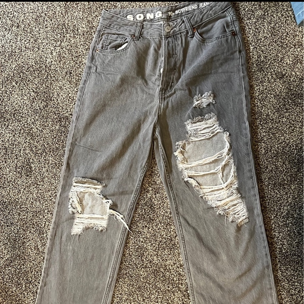 Women High Waisted Boyfriend Jeans